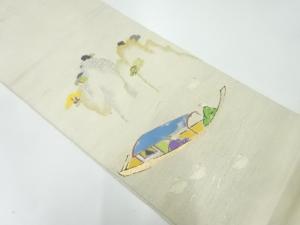 アンティーク　龍村平蔵製　仙舟錦織出し袋帯（着用可）